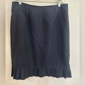 Chic Black Pencil Skirt with Pleated Hem
